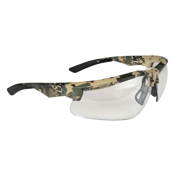 Radians Thraxus, Safety Glasses, Anti-Fog & Anti-Scratch, Clear Lens, Camo Frame, Half-Frame, 1 PR TXM4-11ID - main